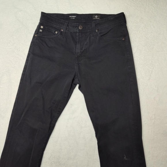AG Everett Jeans Mens 29x29 Black Dark Wash Slim Straight Stretch Denim Pants - Picture 2 of 12
